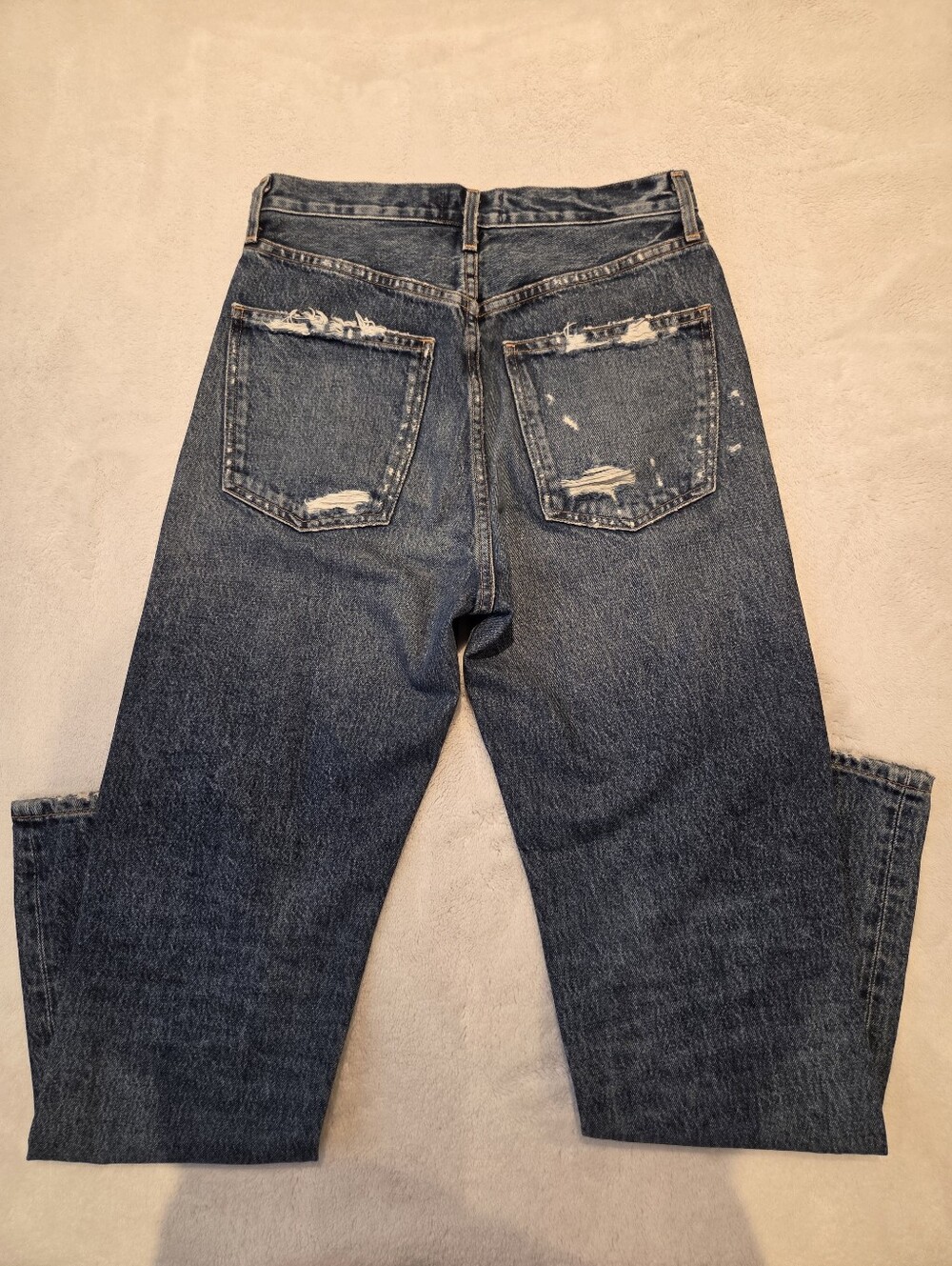 AGOLDE 90s High Rise Loose Fit Jeans Psyche Distressed Denim Size 25 - Picture 8 of 9